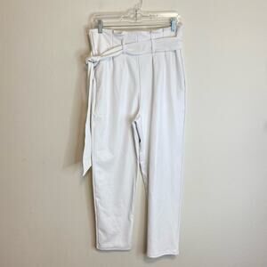 Commando Faux Leather Paper Bag Pants White Small High Rise Dressy Office